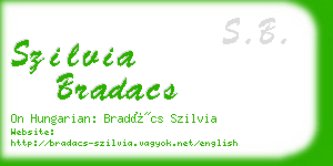 szilvia bradacs business card